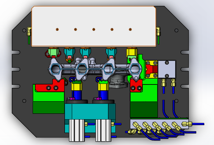 法兰工件气动夹具工装3D图纸 x_t格式